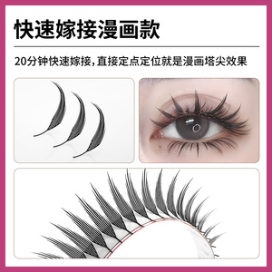 Extensions de cils individuelles Lakanaku Anime Spire, courbure C, bande invisible, faux cils pour professionnels - Product Image 3