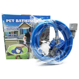 Factory cheap price wholesale Pet Bathing Tool Dog Shower Massage Brush Pet Shower Pet Grooming Tool Set