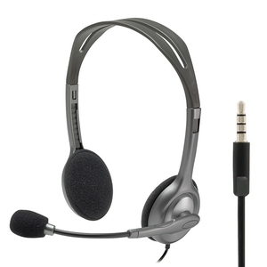 Casque stéréo <span class=keywords><strong>Logitech</strong></span> H111 avec microphone, prise 3,5 mm, cordon de 1,8 m, utilisation professionnelle, écouteurs filaires, gris, ABS - Product Image 2