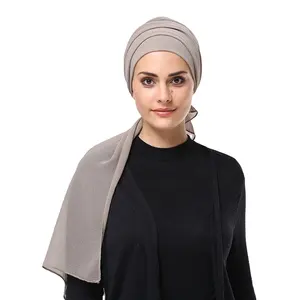 Cheap Bulk 23 Colors Lady Tiny Wrinkle Chiffon Scarves Women Plain Muslim Scarf Chiffon