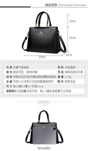 Nouveau sac à main de luxe pour femmes en cuir PU décontracté avec fermeture à glissière imperméable grande capacité - Product Image 3