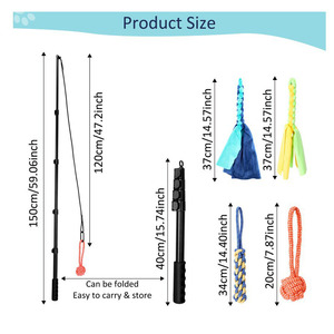 Hoge Kwaliteit Sporter Interactief Huisdier Speelgoed Training Trekken Honden Oefenapparatuur Uitschuifbare Flirtstok - Product Image 2