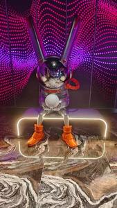 Décoration de barre virale de robot Cyberpunk de lueur de tête et de poitrine pour des occasions de photo - Product Image 3