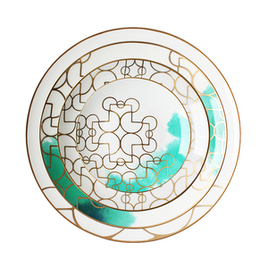 Service de vaisselle en porcelaine Arcopal à motifs géométriques, idéal pour les mariages, la décoration et les restaurants (assiettes de présentation, plats) - Product Image 5