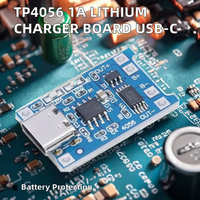 Module de charge de batterie au lithium TP4056 1A avec interface USB Type-C et protection de charge 2-en-1