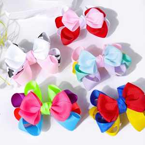 Colorful Bow <b>Hair</b> <b>Clips</b> Girls <b>Double</b> <b>Layer</b> Ribbon Barrettes Sweet Fabric <b>Hair</b> Accessories Kids Handmade <b>Hair</b> <b>Clips</b> Wholesale - Product Image 4