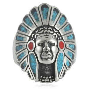 European American Style <b>Titanium</b> Steel Portrait <b>Ring</b> Face Shape Women's Punk Jewelry Gift 21058 - Product Image 1