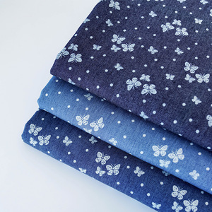 Falda de vestir informal para jóvenes, tela vaquera fina de lujo con estampado Digital de estrellas y lunares lavados, 100% de algodón - Product Image 5