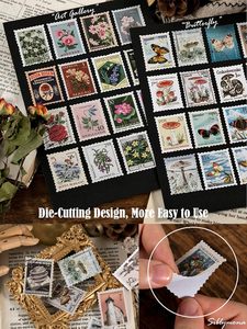 Autocollants de timbres vintage pour scrapbooking et décoration artisanale - Product Image 3