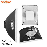 GODOX Softbox 60*60cm carré Softbox Digital Mount Softbox Reflector for Mini Studio Flash Speedlite Video Portrait Photography