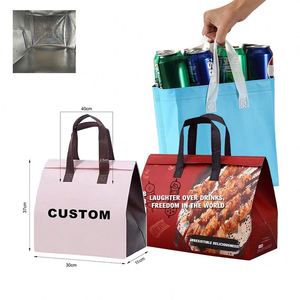 Bolsa Térmica Aislada Reutilizable para Llevar Comida Fría o Caliente, Pasteles, Café, Leche, Té, Cena, Mariscos Frescos, Comida para Perros, Bolsa de Tela No Tejida - Product Image 2