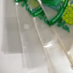 De plástico bolsa de wicket golpe agujero de frutas de uva bolsa de embalaje de impresión personalizada