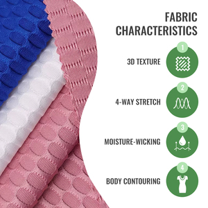 Tissu jacquard en polyester et élasthanne respirant Dryfit extensible dans les quatre sens avec logo personnalisé pour les maillots de sport, les vêtements de yoga, les vêtements de sport pour femmes - Product Image 2