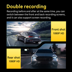 Cámara <span class=keywords><strong>de</strong></span> Coche Dual con <span class=keywords><strong>Pantalla</strong></span> Táctil IPS Personalizada, 1080P, <span class=keywords><strong>Pantalla</strong></span> Completa HD, Grabación en Bucle, Vista Trasera, Extensión <span class=keywords><strong>de</strong></span> 10M, Multi-idioma, CarPlay - Product Image 3