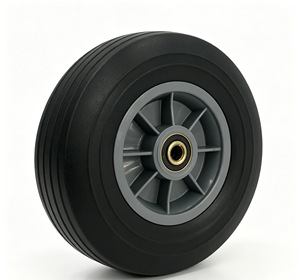 8 Inch Solid Rubber Caster <b>Wheel</b> <b>Plastic</b> Rim Heavy Duty Trolley Tire for Hand Truck Garden Cart - Product Image 1