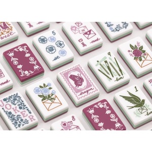 Nouvel ensemble de tuiles de mahjong américaines en acrylique de luxe, durables, 160 tuiles, avec tapis, pour jeu de mahjong familial et divertissement en casino - Collection 2026 à succès - Product Image 2