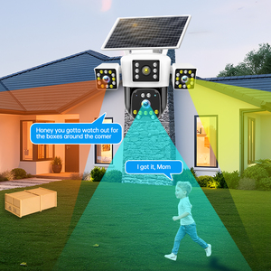 Caméra de sécurité solaire PTZ HiEasy 9MP à 3 objectifs 4G SIM, 3 écrans, enregistrement 24/7, vision <span class=keywords><strong>nocturne</strong></span> couleur, sans fil, extérieure, IP66 - Product Image 6