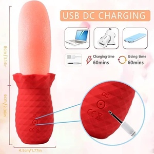 Giocattolo Sessuale a 10 Velocità a Forma di Rosa per Donne, Lingua Realistica - Gioco Vaginale e Anale - Stimolazione Clitoridea e del Punto G con Funzione per Capezzoli e Seno - Product Image 4