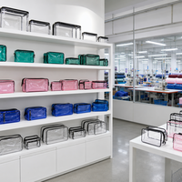 Pochette cosmétique transparente en PVC avec logo personnalisé, fermeture éclair noire, OEM et ODM pris en charge