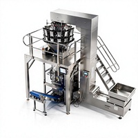 Machine de remplissage et de scellage verticale automatique avec peseuse multi-têtes pour l'emballage de granulés alimentaires de 500g, 1kg, 5kg