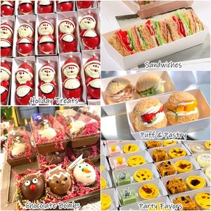 50 gói giấy charcuterie hộp 7.5 inch dài dùng một lần món tráng miệng <span class=keywords><strong>container</strong></span> Trắng bánh hộp với rõ ràng an toàn có nắp đậy - Product Image 6