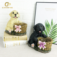 Panier de fleurs en forme de chien mignon de meilleure qualité Pot de fleurs en résine pour le jardin et la décoration de la maison