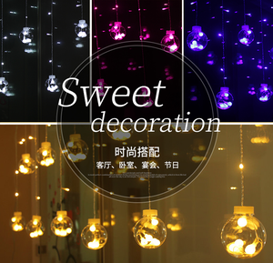 Fábrica al por mayor 138LED 8cm impermeable burbuja bola hielo LED cadena luces para decoración de bodas - Product Image 6
