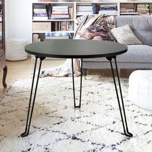 Cheap Portable Modern Metal Wire Frame Round <b>Adjustable</b> <b>Height</b> European Style Coffee <b>Table</b> for Home Office Living Room - Product Image 1