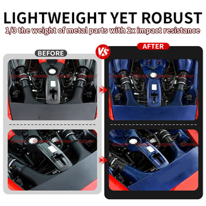 Bule Style Dry Carbon Fiber Engine Lock Cover Cabin <b>Interior</b> Kit for Ferrari 488 OEM Style Engine protection Cover Decoration - Product Image 5