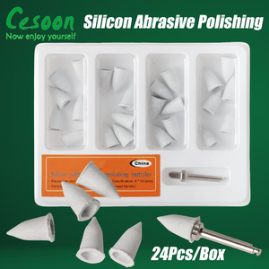 1 Boîte de Têtes de Polissage et de Meulage Dentaires en Silicone, Roue de Polissage en Caoutchouc, Mandrin à Cône Inversé 2,35 mm - Product Image 2