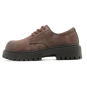 Bottes basses tendance été 2026, chaussures de travail rétro antidérapantes à semelle épaisse, rehaussantes, respirantes, en daim et cuir décontractées - Product Image 1