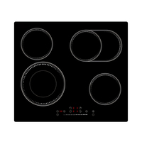 Système de cuisson à induction invisible en verre portable 6600W Appareil électroménager de cuisine électrique Plaque de cuisson intégrée 4 brûleurs Cuisinières