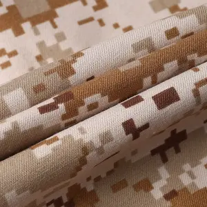 Polyester bông Multicam sa mạc kỹ thuật số Ripstop Twill chiến thuật Mili Túi Camo ngụy trang in vải