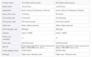 Cabina Fotografica a Specchio con Schermo Touch, Photobooth Magico con Fotocamera e Stampante per Matrimoni e Feste - Product Image 6