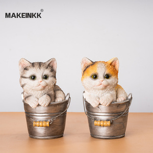 Buatan tangan patung Resin kreatif lucu <span class=keywords><strong>Tabby</strong></span> kucing oranye untuk dekorasi rumah - Product Image 3