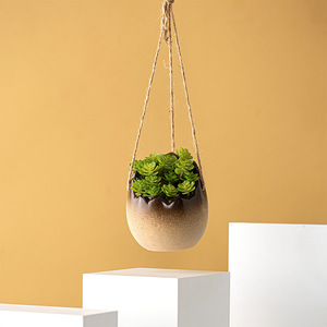 Vase en céramique fait main, panier mural suspendu pour plantes de balcon, plantes araignées et autres plantes en <span class=keywords><strong>pot</strong></span> - Product Image 2