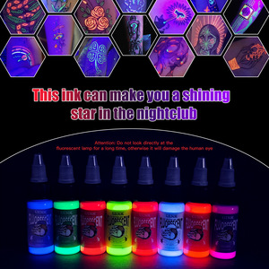 Pigmento de <span class=keywords><strong>Tatuaje</strong></span> de Tinta Fluorescente Personalizable de 15 ml, Seguro y No Tóxico, <span class=keywords><strong>Brilla</strong></span> en la <span class=keywords><strong>Oscuridad</strong></span>, el Regalo Festivo Ideal para el Centro de Atención - Product Image 2