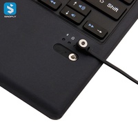 Vente chaude En Cuir PU Mince Boîtier Rechargeable BT Clavier Sans Fil avec Pavé Tactile pour Microsoft Surface Pro 12.3 "3 4 5 6 7
