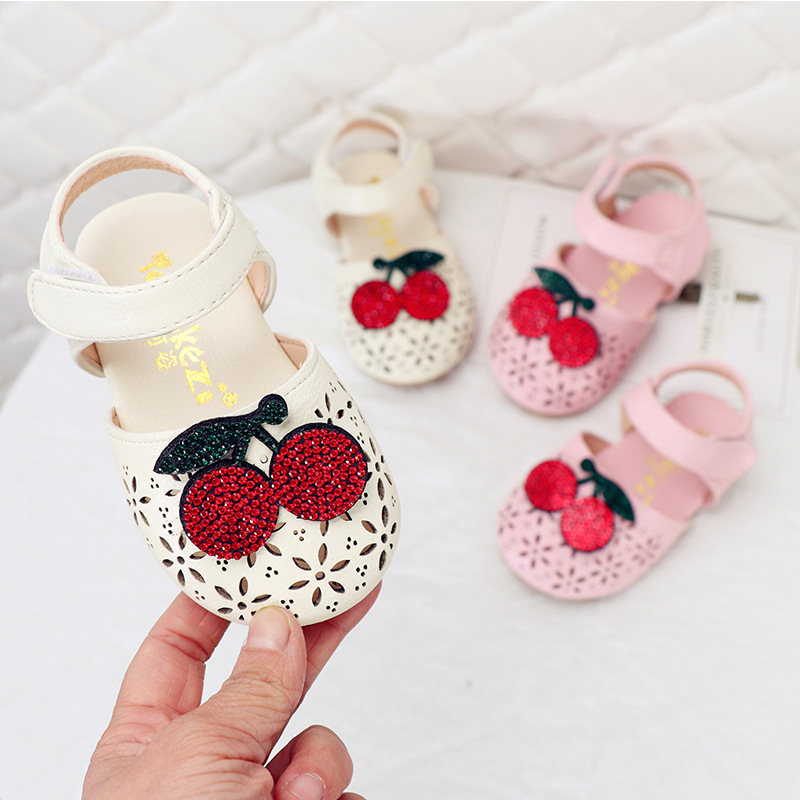 Оптовая продажа, в наличии, детские сандалии принцессы из искусственной кожи с милыми рисунками из мультфильмов