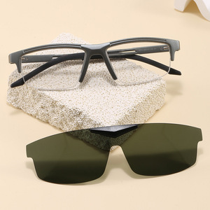 TR90 Polarized Flip Top Sunglasses UV400 TAC Lens Cycling Outdoor Sports Unisex <b>Black</b> <b>Frame</b> - Product Image 1