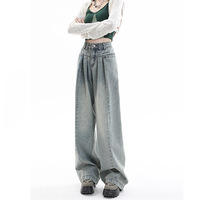 Nouveau Jean Boyfriend Taille Haute Ample à Jambes Larges pour Femme et Fille