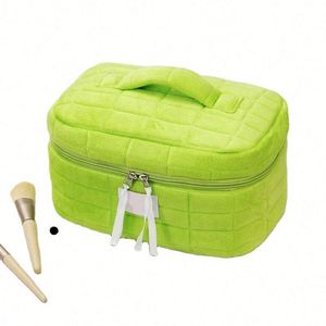 Wholesale Travel Soft Portable Candy Colors Zipper Pouch Large Polyester Cotton <b>Makeup</b> Cosmetic <b>Case</b> Bag With Custom Logo - Product Image 2