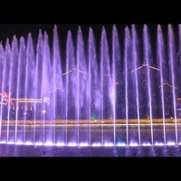 Fuente de agua LED DMX 512 para exteriores, grande, con luces, para piscinas, estanques, lagos y parques, con música, de Optimum Show China Real Project.