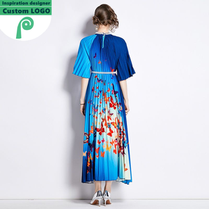 8718-82-419 Designer Hersteller Benutzer definierte Frau Kleidung Großhandel Prom Inspiration Elegante Vintage Lady Oem Lange Kleider - Product Image 4