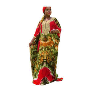 Women's Asymmetrical Neck Tie Dye Kimono Breathable Rayon Chiffon Floor-Length Washable <b>Beach</b> Cover-Up Lace Decoration Autumn - Product Image 6