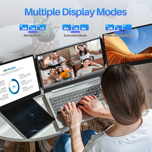 Oem ODM 14 inch du lịch 2 IPS xem đầy đủ USB-C Màn hình kép 1080P FHD chơi game <span class=keywords><strong>LCD</strong></span> hiển thị linh hoạt có thể gập lại máy tính xách tay màn hình Extender - Product Image 3