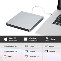 Venta al por mayor Delgado USB3.0 tipo C Unidad óptica externa DVD RW CD escritor quemador lector reproductor para ordenadores portátiles y de escritorio