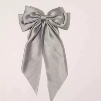 Épingle à cheveux élégante en satin pour filles, couleur unie, accessoires pour cheveux longs
