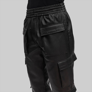 Men's High Quality Plus Size Winter Leather Pants with Custom Logo Street Style Design Customized Color & Size - Product Image 5