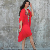 Abaya de style indien en tissu de qualité supérieure personnalisée avec une excellente broderie de couleur Kaftan pour femmes Robe de soirée